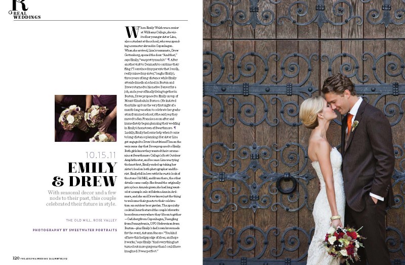 Julie Melton's Sweetwater Portraits Wedding Photography Featured in Philadelphia Wedding Magazine