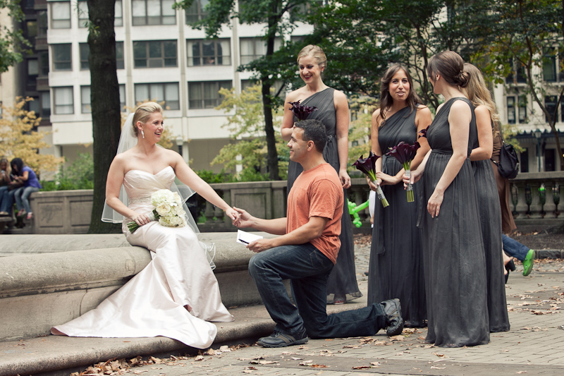Off-beat, funny moments during this wedding portrait session in Center City, Philadelphia, PA.