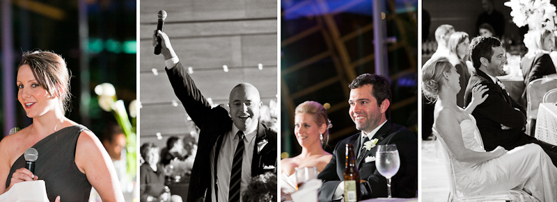 Toasts during this wedding reception at the Kimmel Center in Philadelphia, PA.