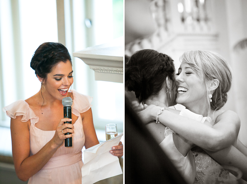 Toasts during this wedding reception at Cairnwood Estate in Bryn Athyn, PA.