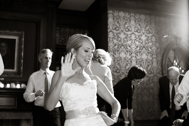 Bride dances during her wedding reception at Cairnwood, a gorgeous estate venue.