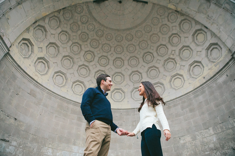 Future bride and groom have their engagement session in Central Park, NYC.