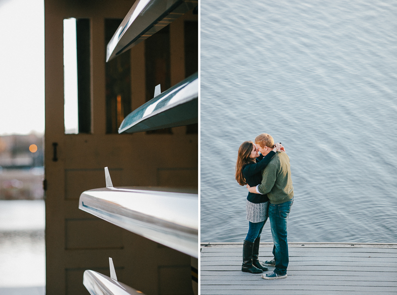 Outdoor engagement session in Philadelphia, PA alongside the historic boathouse row.