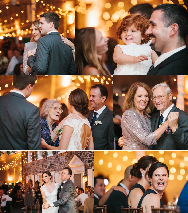 Guests dance during this unique wedding at Appleford, a historic estate venue outside of Philadelphia.