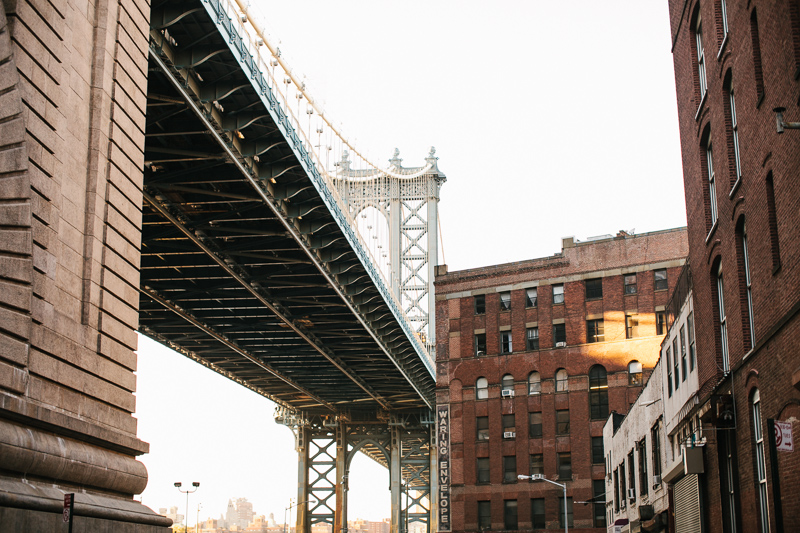 A unique urban engagement session in Brooklyn, New York, photos by Sweetwater Portraits.