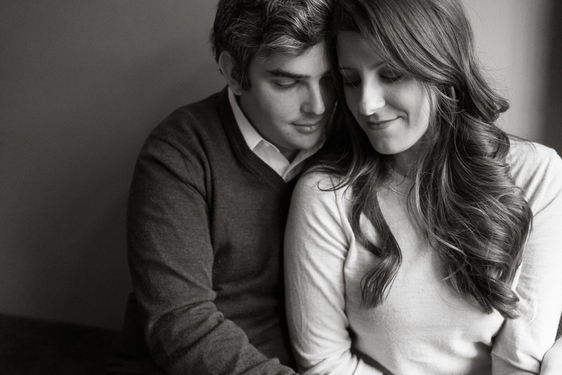 Many romantic moments during this New York City spring engagement session in Dumbo.