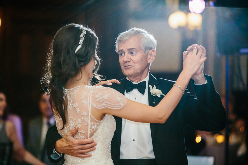 Bride and father dance at wedding reception in Philadelphia