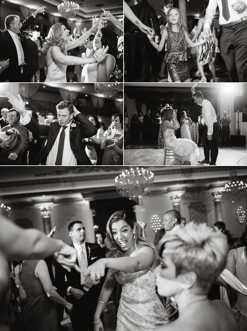 Off-beat moments during this Philadelphia wedding reception.