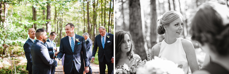 The bridal party gets ready for this whimsical woodland wedding in the Poconos.