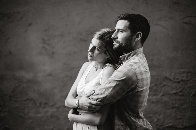 An intimate Philadelphia engagement photo session in Bella Vista along the cobblestone streets.