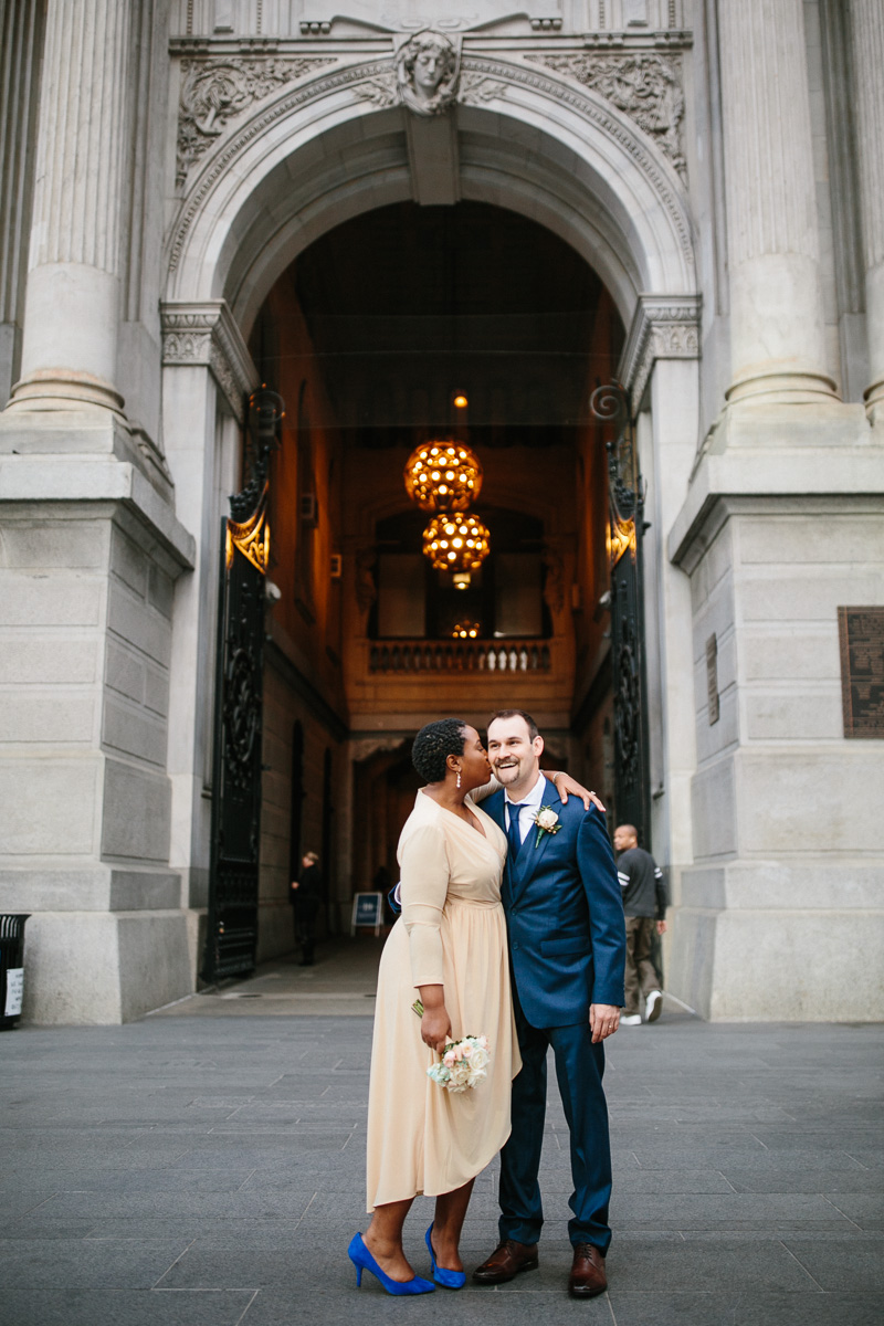 Unique City Hall elopement wedding ceremony in Philadelphia.