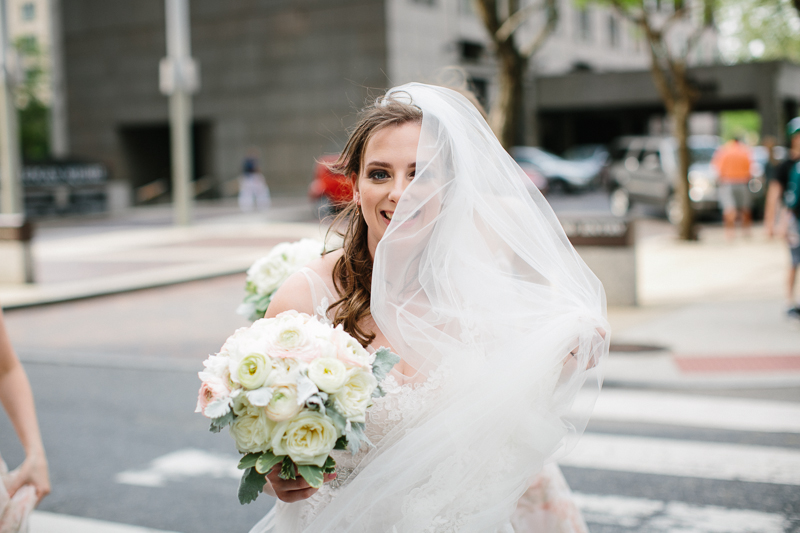 Bride in Center City, Philadelphia.