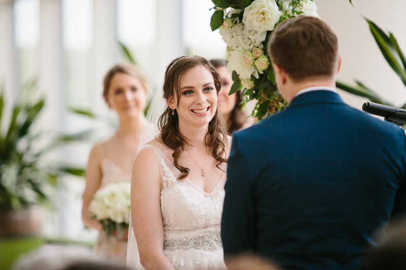 Candid moments during this modern wedding ceremony.
