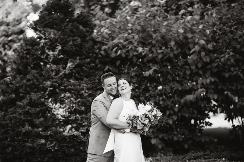 Portraits of the bride and groom during their first look before their wedding at Appleford Estate, outside of Philly.