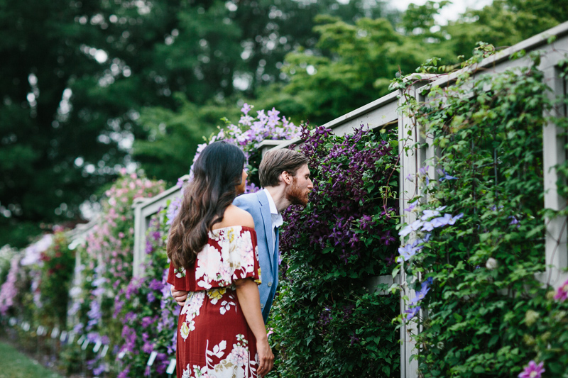 Beautiful engagement portraits during this photo session at Longwood Gardens, outside Philadelphia.
