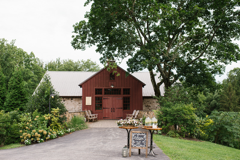 The red barn at Grace Winery where both the ceremony and reception take place. 