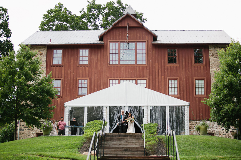Grace Winery features a unique red barn for their outdoor wedding ceremonies, near Philadelphia.