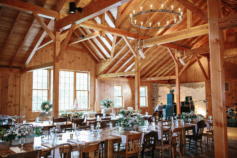 Interior shots at Grace Winery, a rustic farm wedding venue.