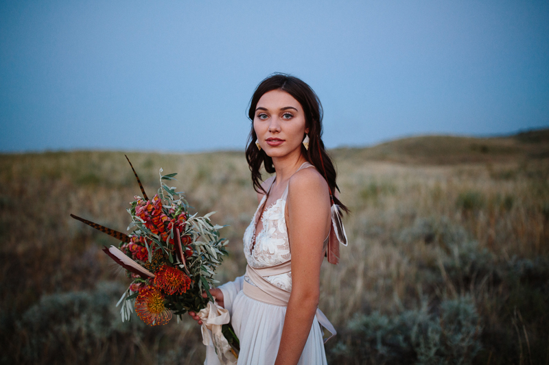 Montana boho bride natural wedding