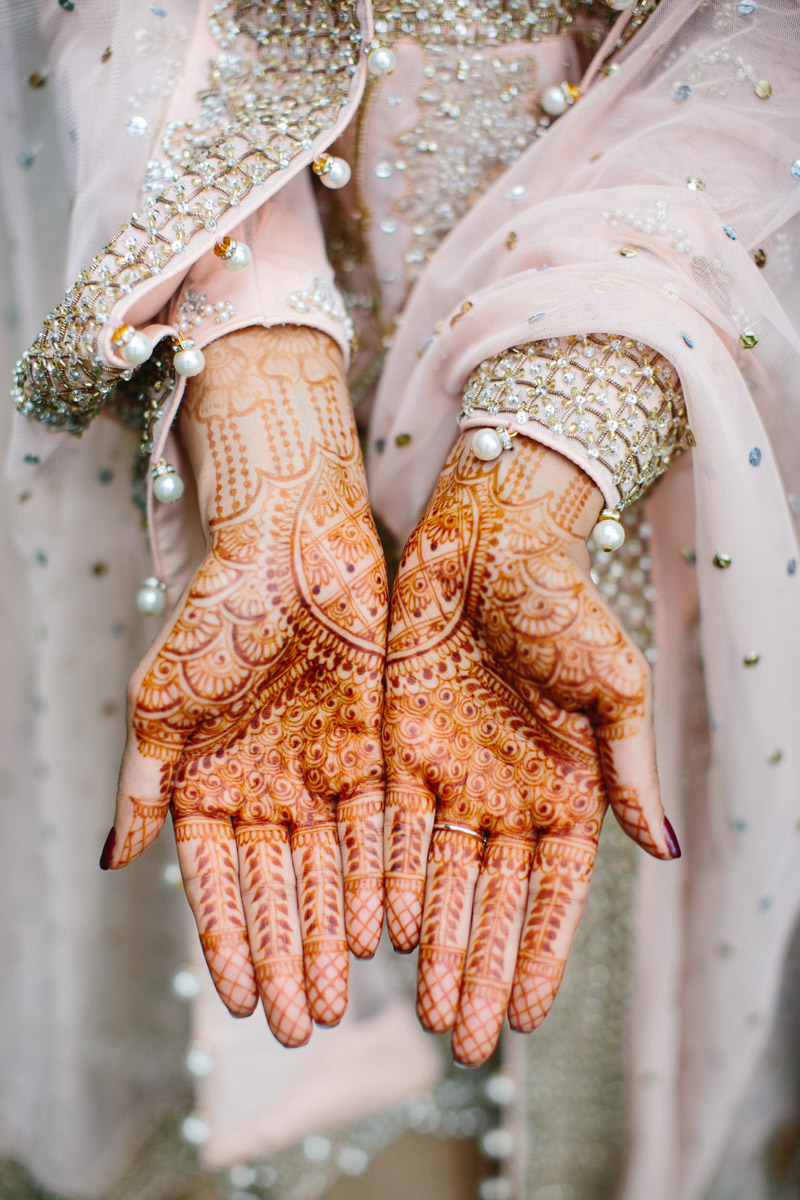 Tattooed henna hands for a multi-day Indian wedding in Philadelphia.