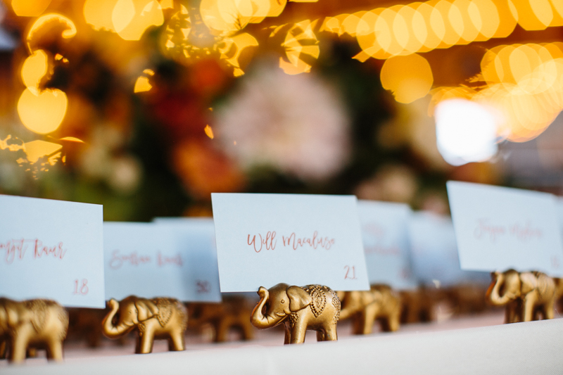 Creative gold table numbers for this Philadelphia museum wedding.