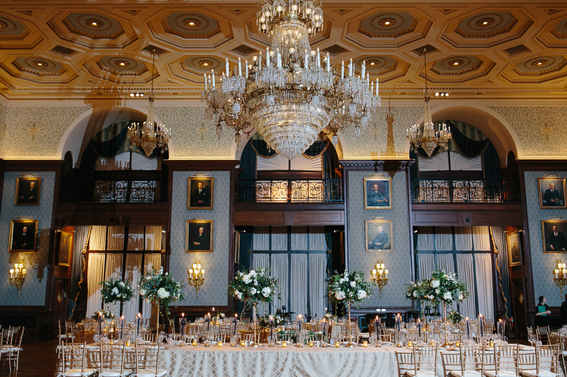 Union League wedding reception Lincoln Hall elegant