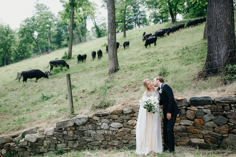 Bride and Groom Style at Farm Wedding