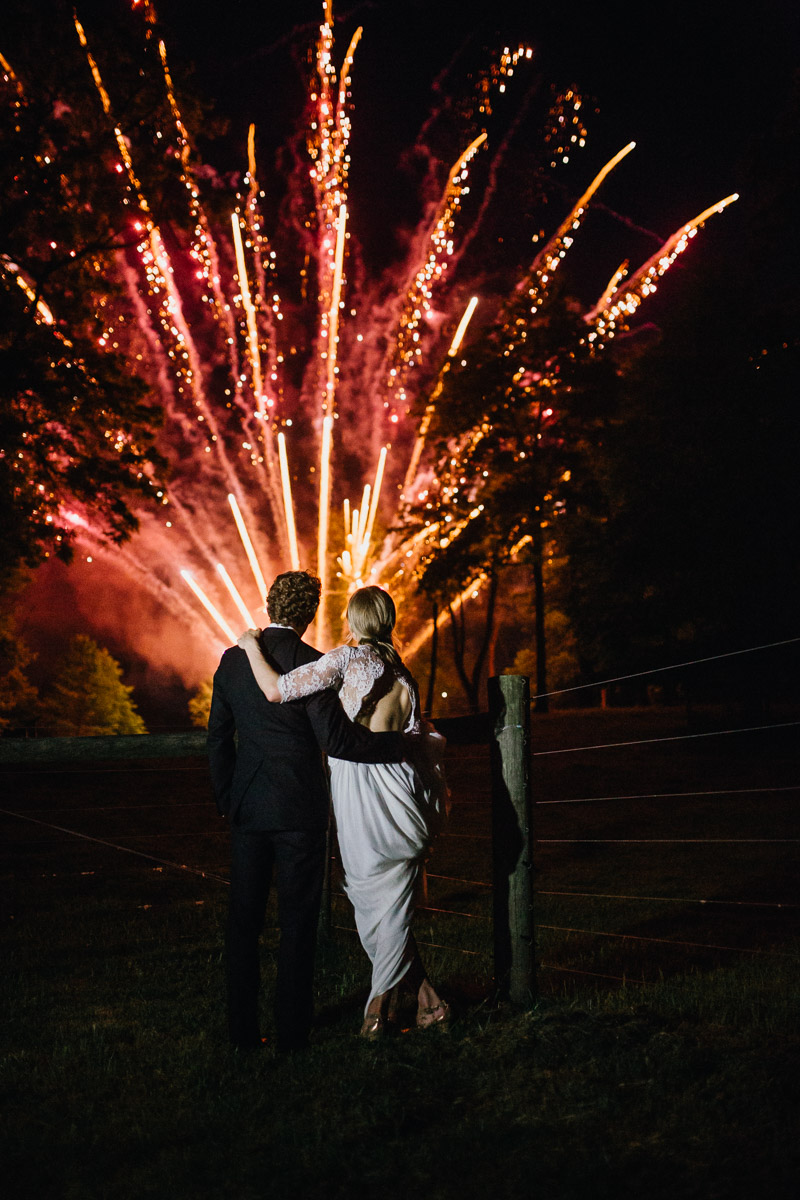 Fireworks on Pennsylvania Wedding Estate