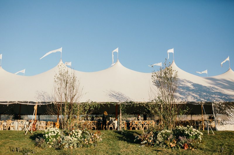 Family Farm Wedding Details Tent for reception.