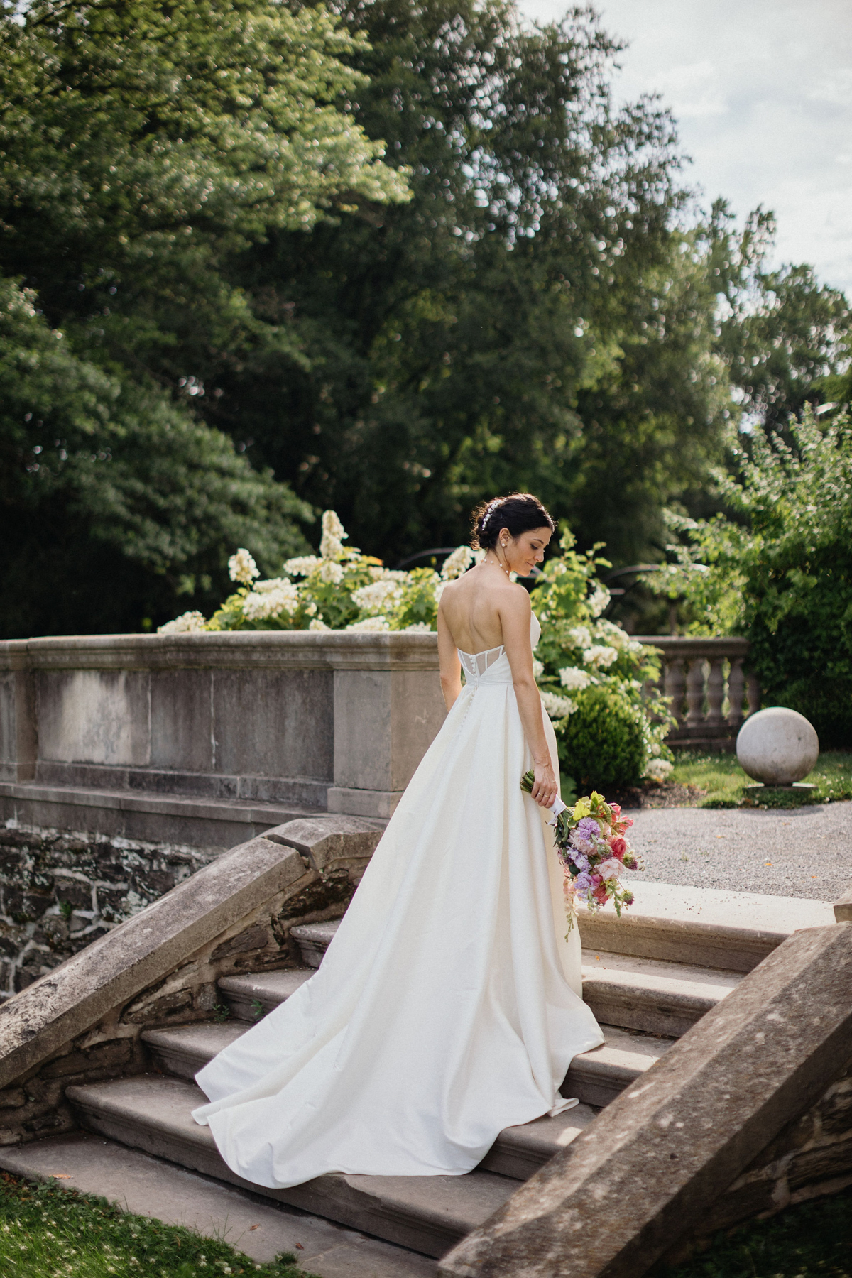 Bridal portrait at a Curtis Arboretum Wedding