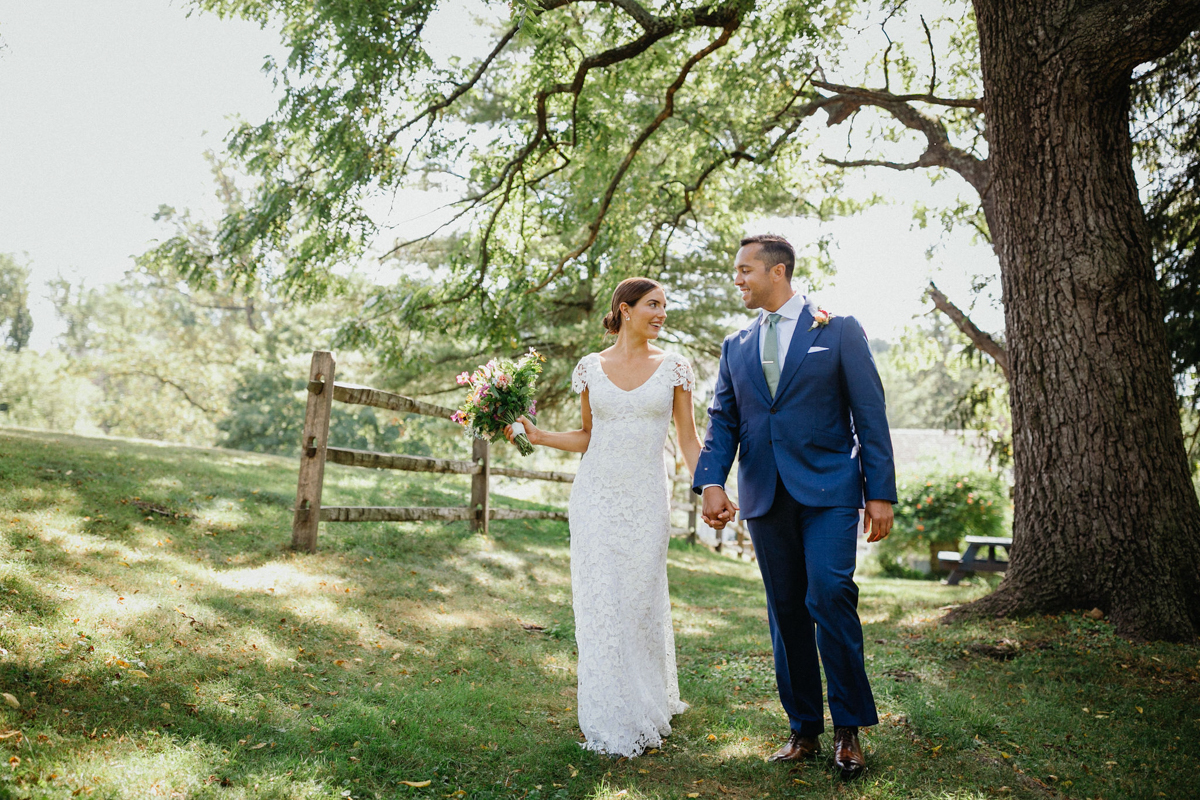 Toni and Ben took relaxed portraits strolling through the tree groves. 