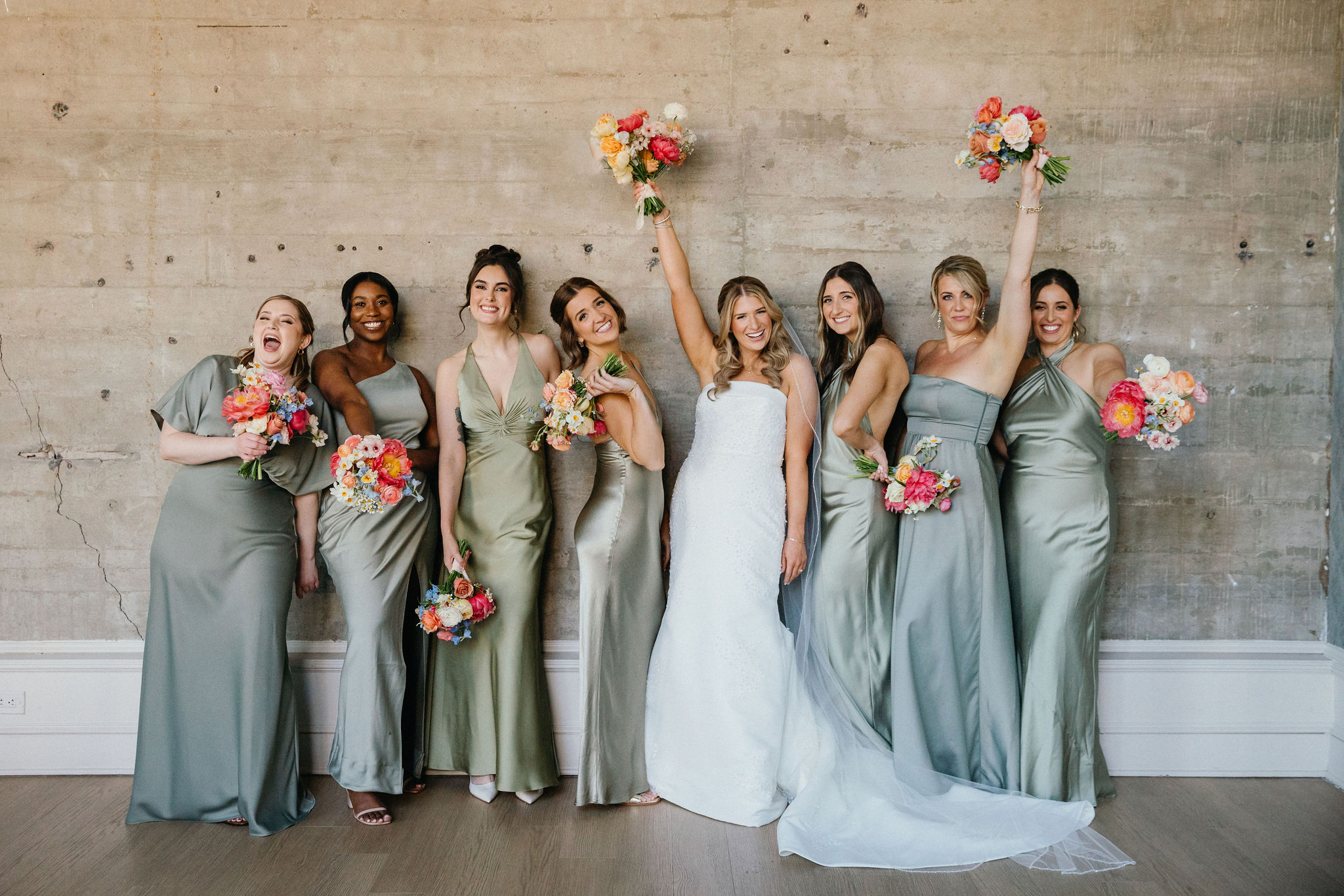 A modern venue with character sets the stage for this Philly wedding.