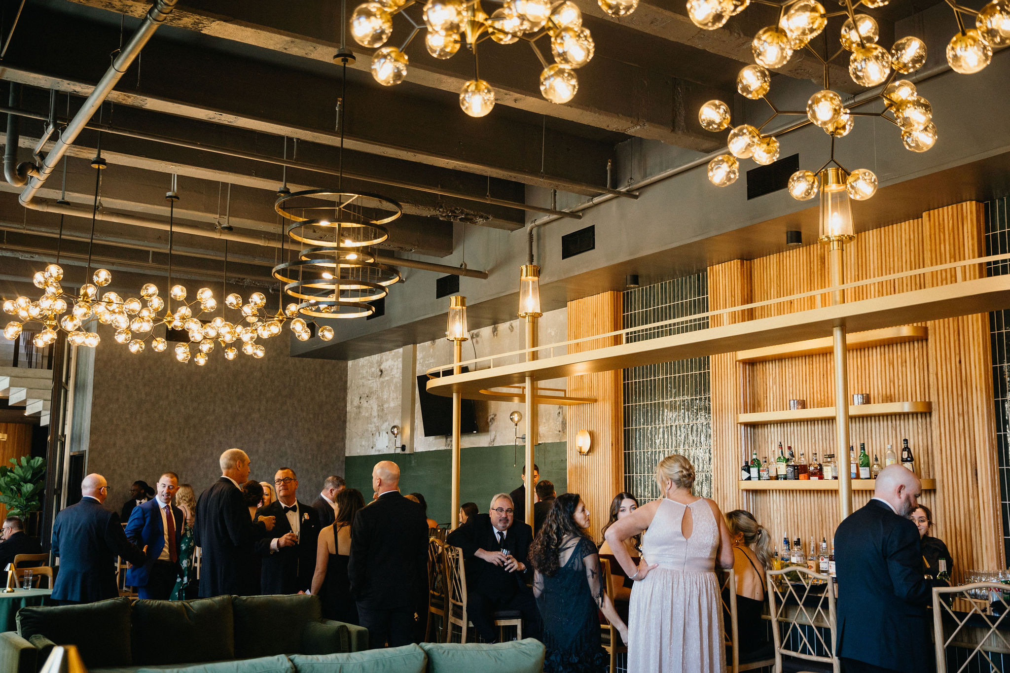 The couple exchanges emotional vows in the industrial-chic setting.