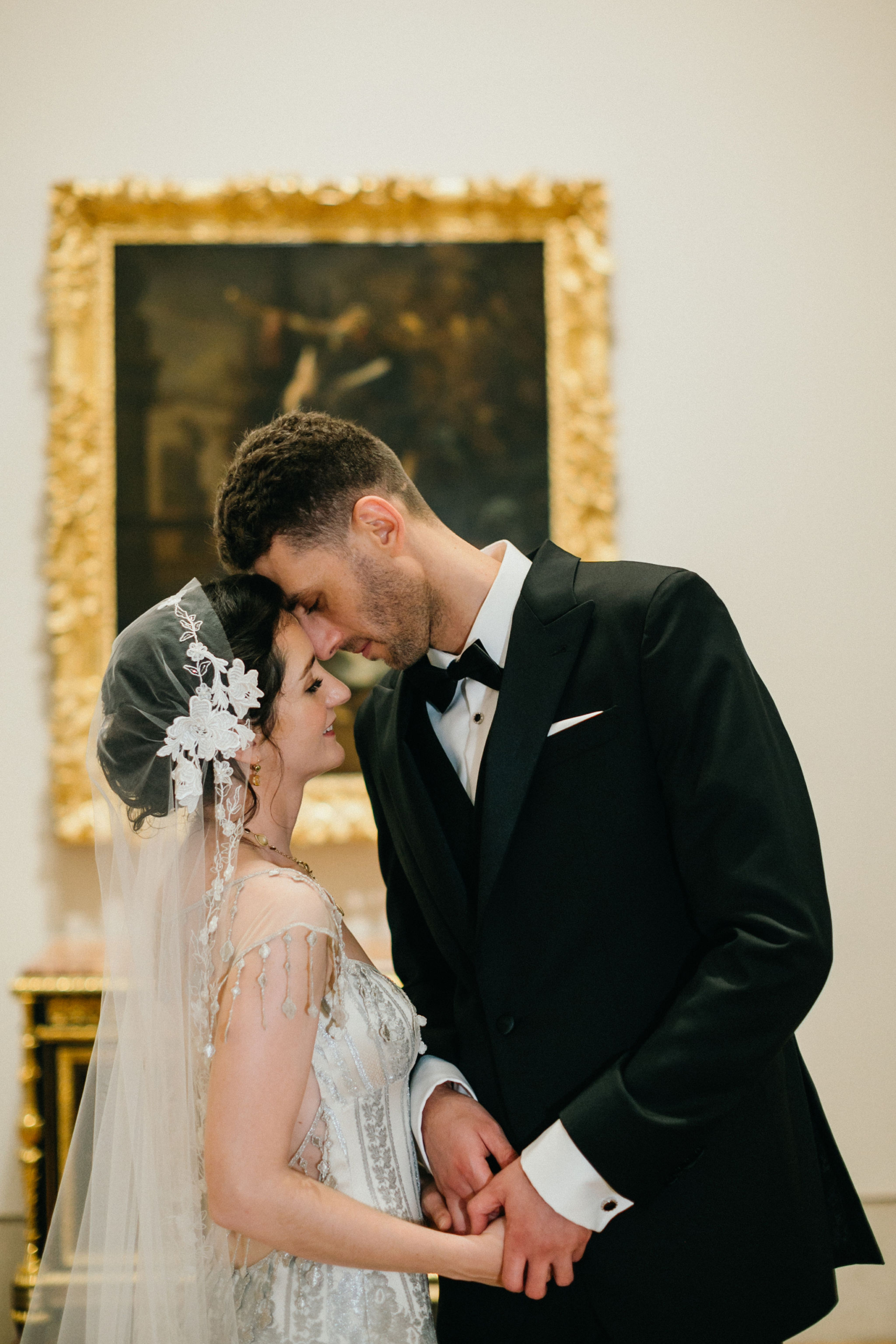 Decor elements at a wedding in the Philly Art Museum add artistic flair