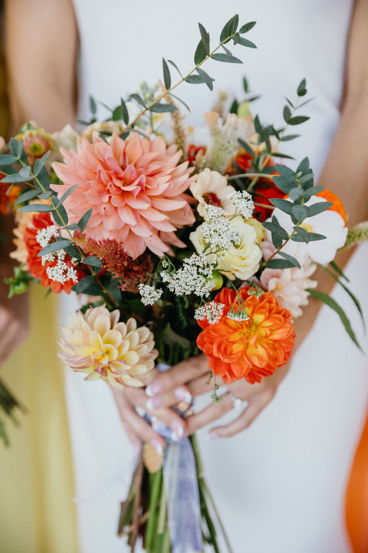 Colorful bouquet for Glen Foerd wedding.