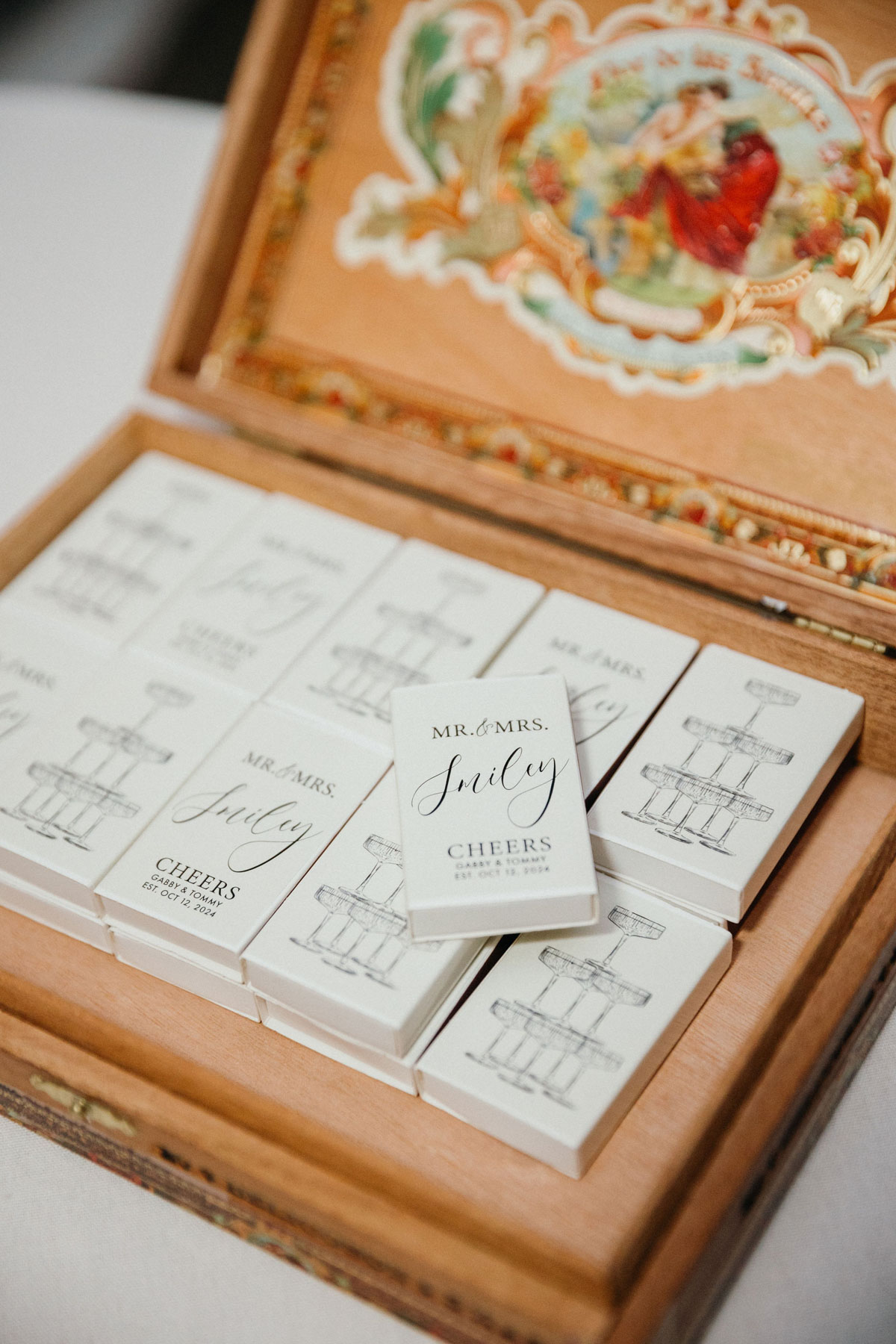 Custom wedding match books.