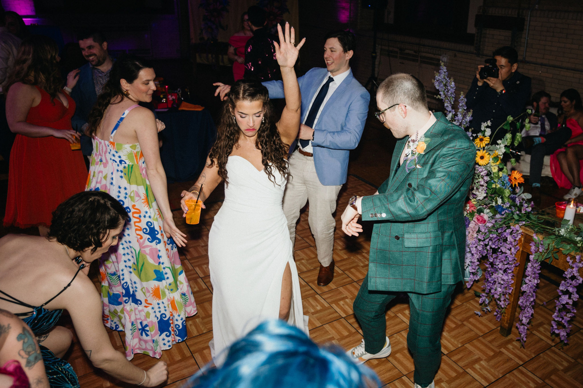 A festive dance floor at Bok with a retro-inspired decor.