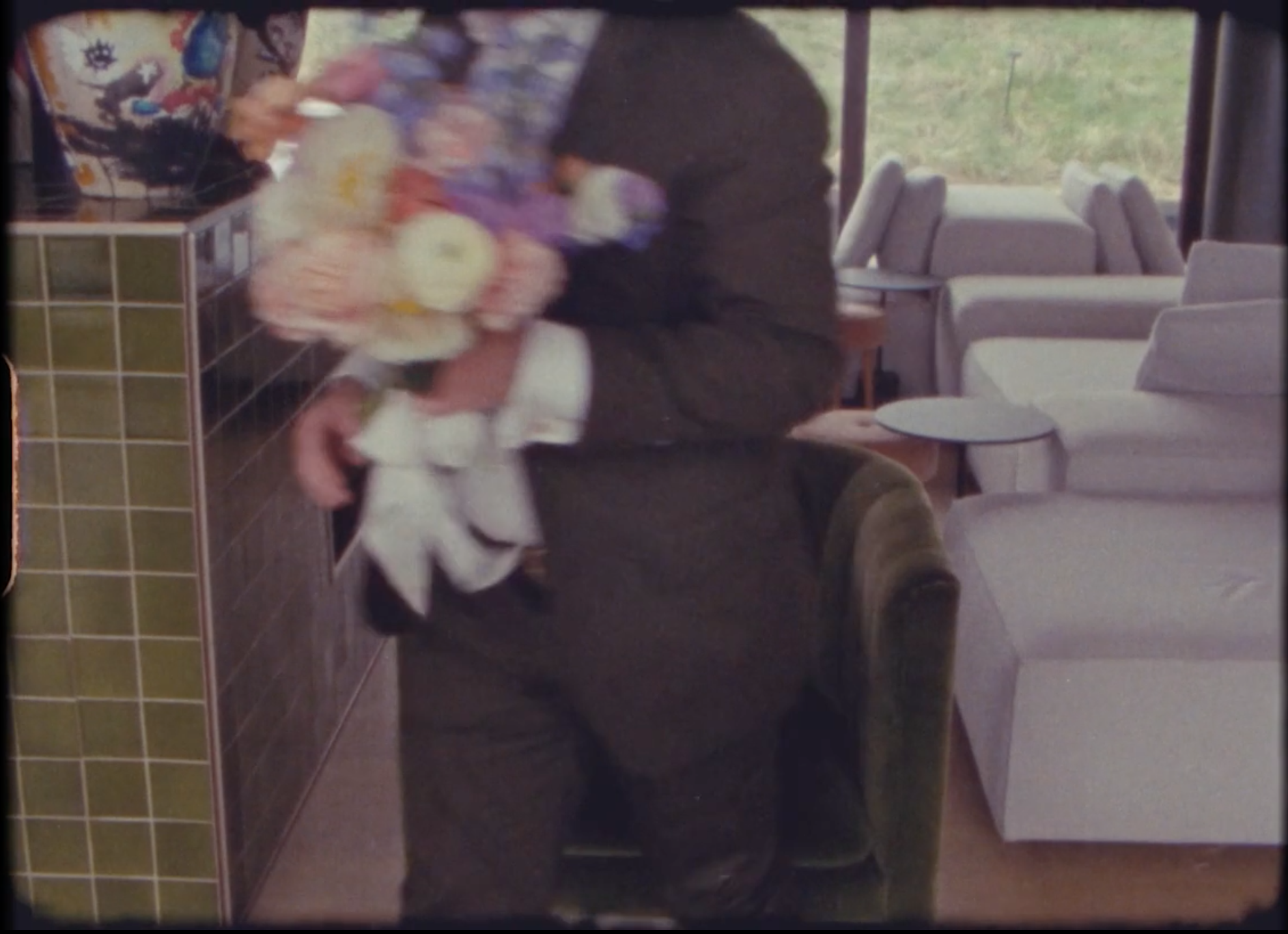 Blurry still from super 8 wedding film at Porta in Asbury Park. 