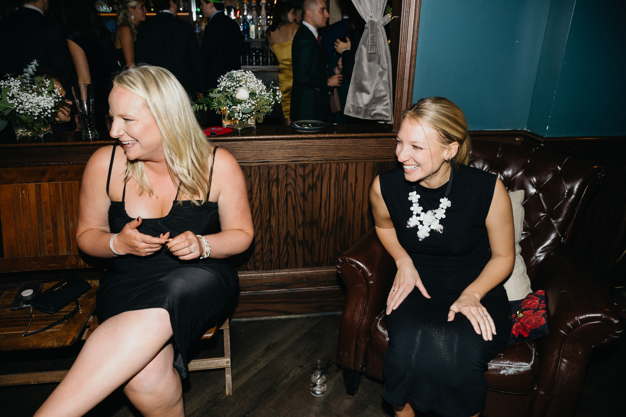 Candid photo from a Harp and Crown wedding in Philadelphia, Pennsylvania. 