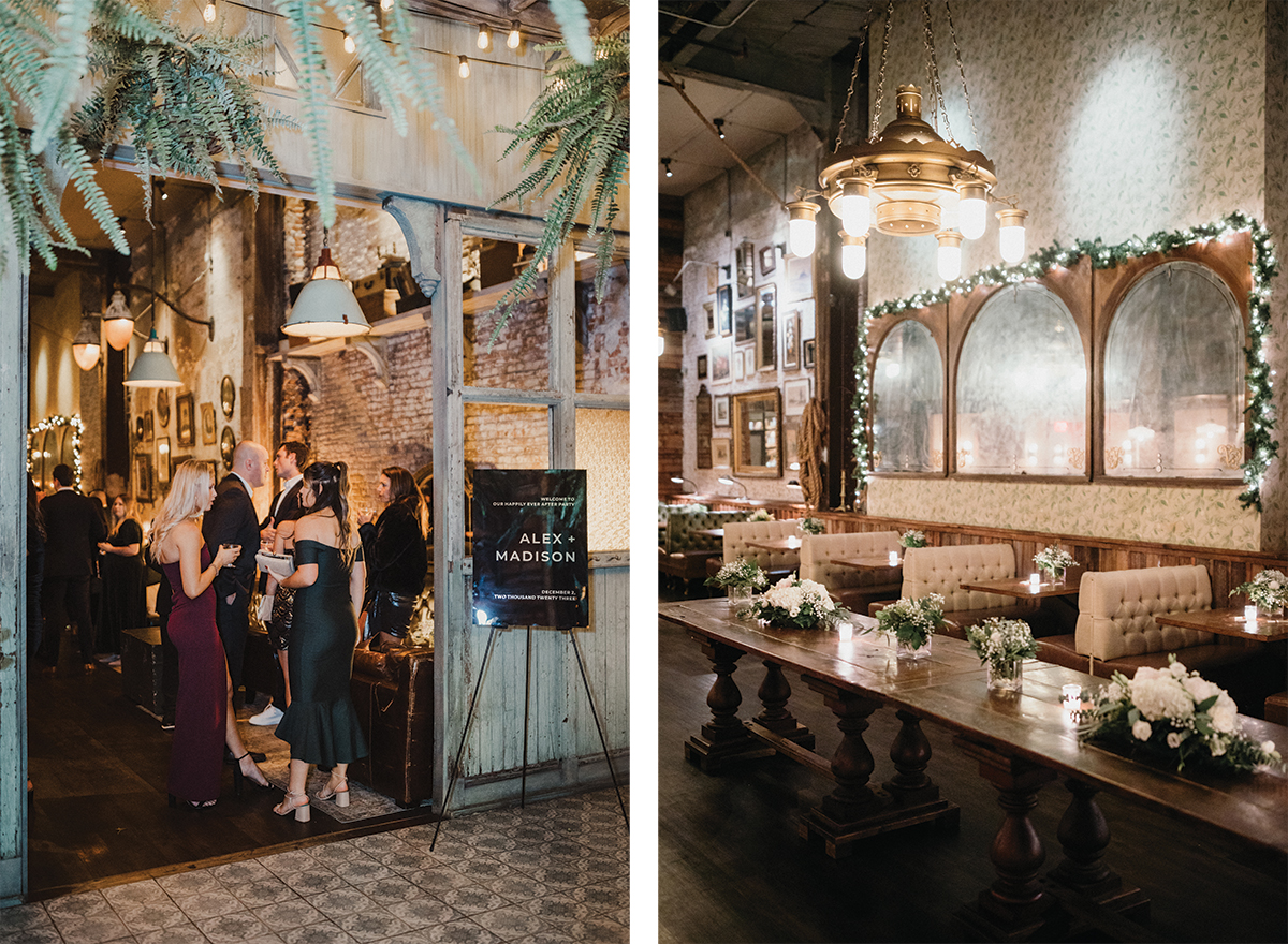 One of Philadelphia's top off beat wedding venue is Harp and Crown, a cozy, eclectic restaurant with a bowling alley downstairs. 