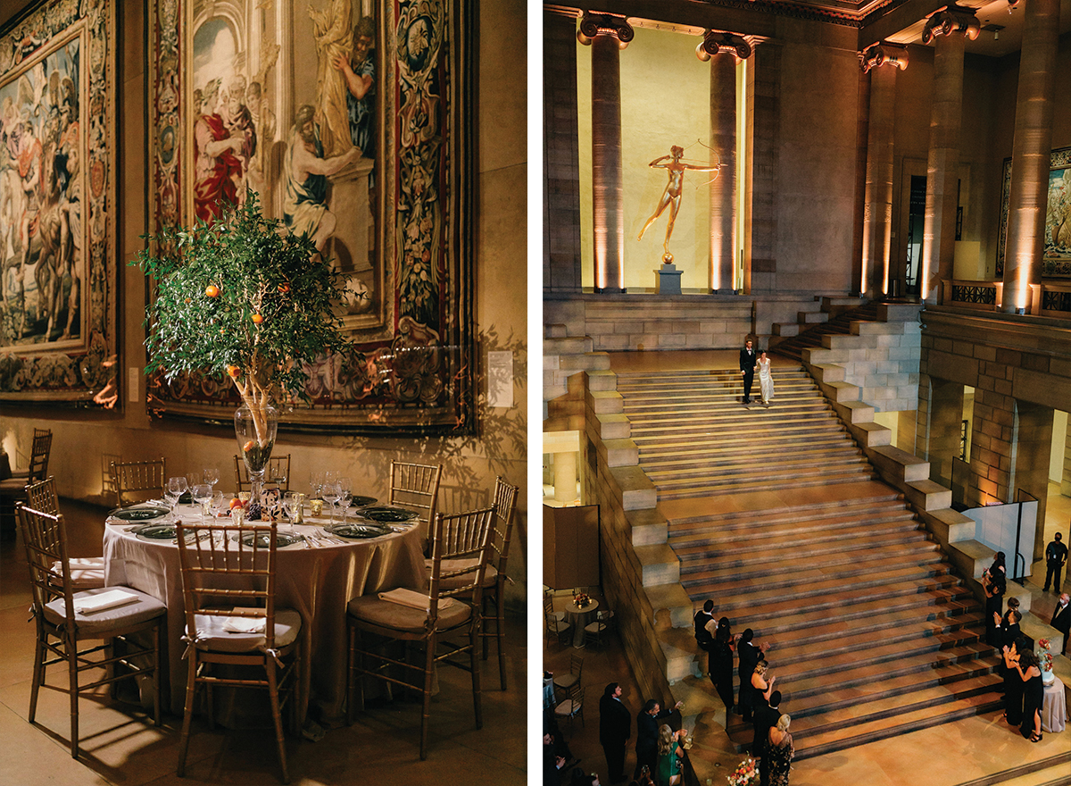 Stunning architecture captured during a wedding at a Philly museum venue.