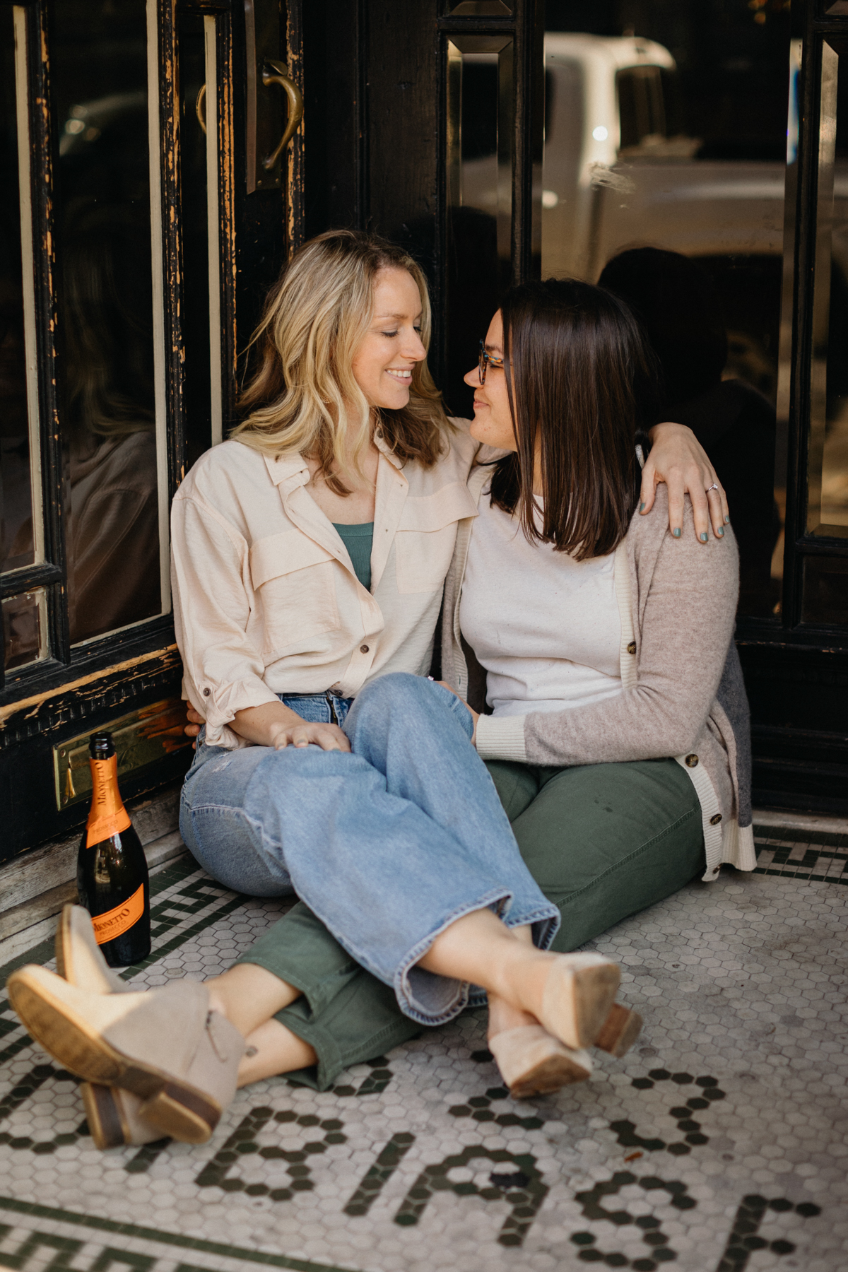 Romantic engagement photo in Philadelphia