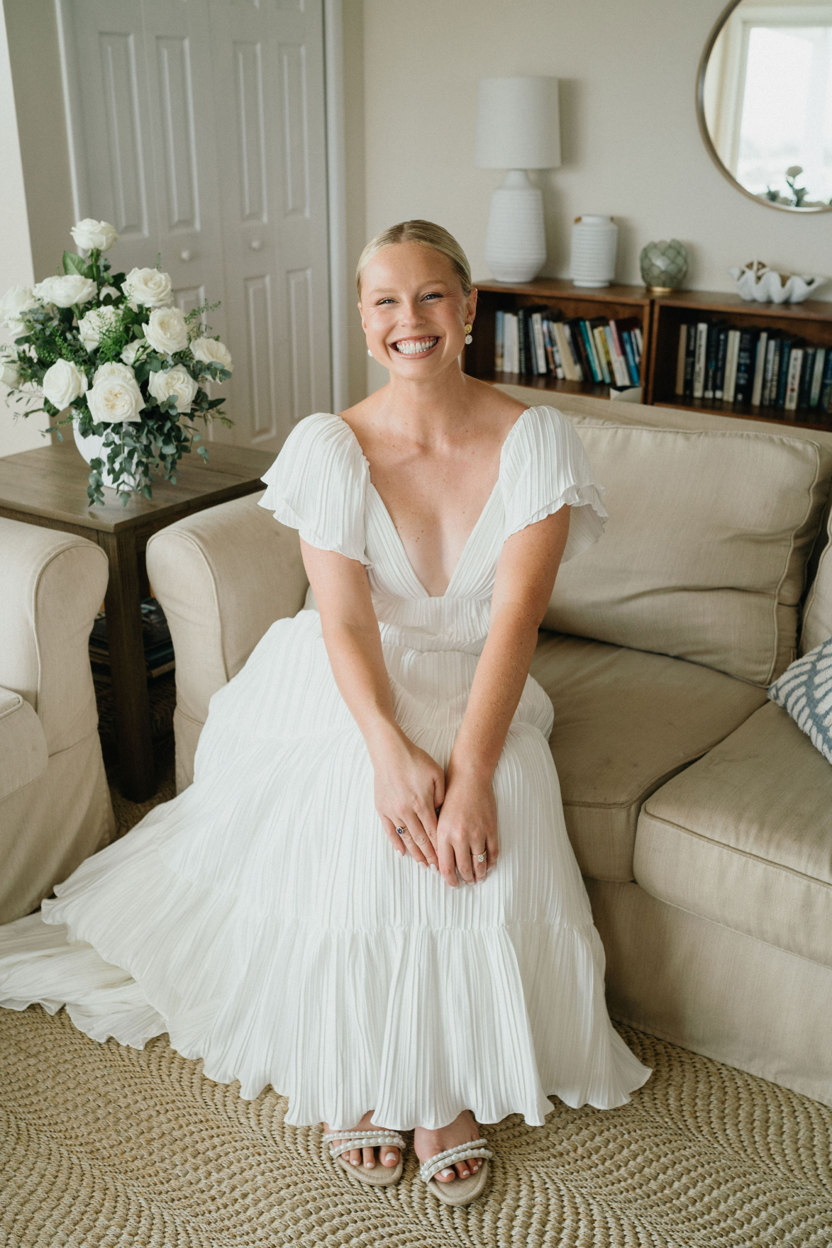 Final touches before the big moment at a Deauville Inn wedding.