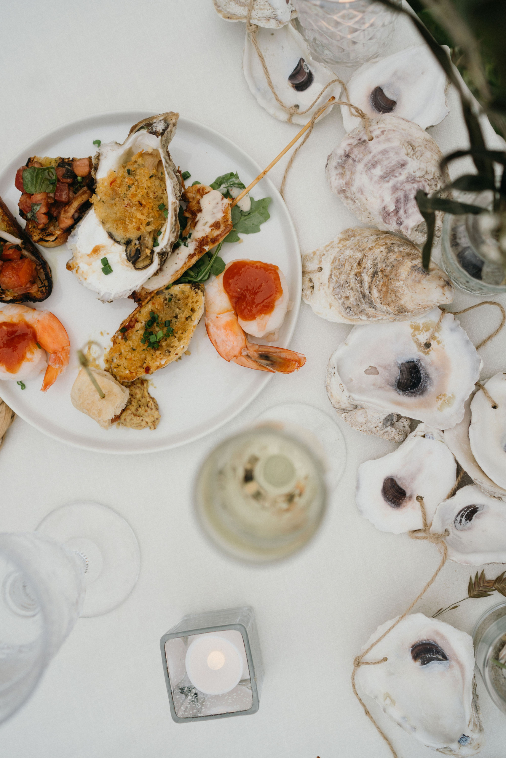 Delicious appetizers and oysters provided by Deauville Inn in Ocean City, NJ.