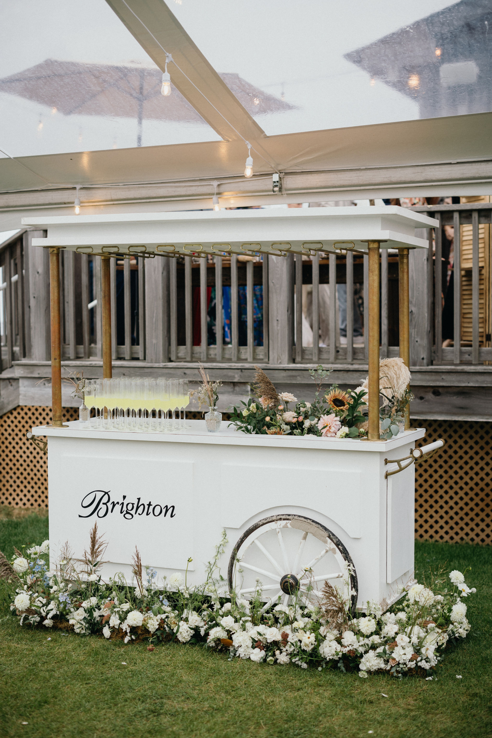 Limoncello cart at Deauville Inn wedding in OCNJ. 