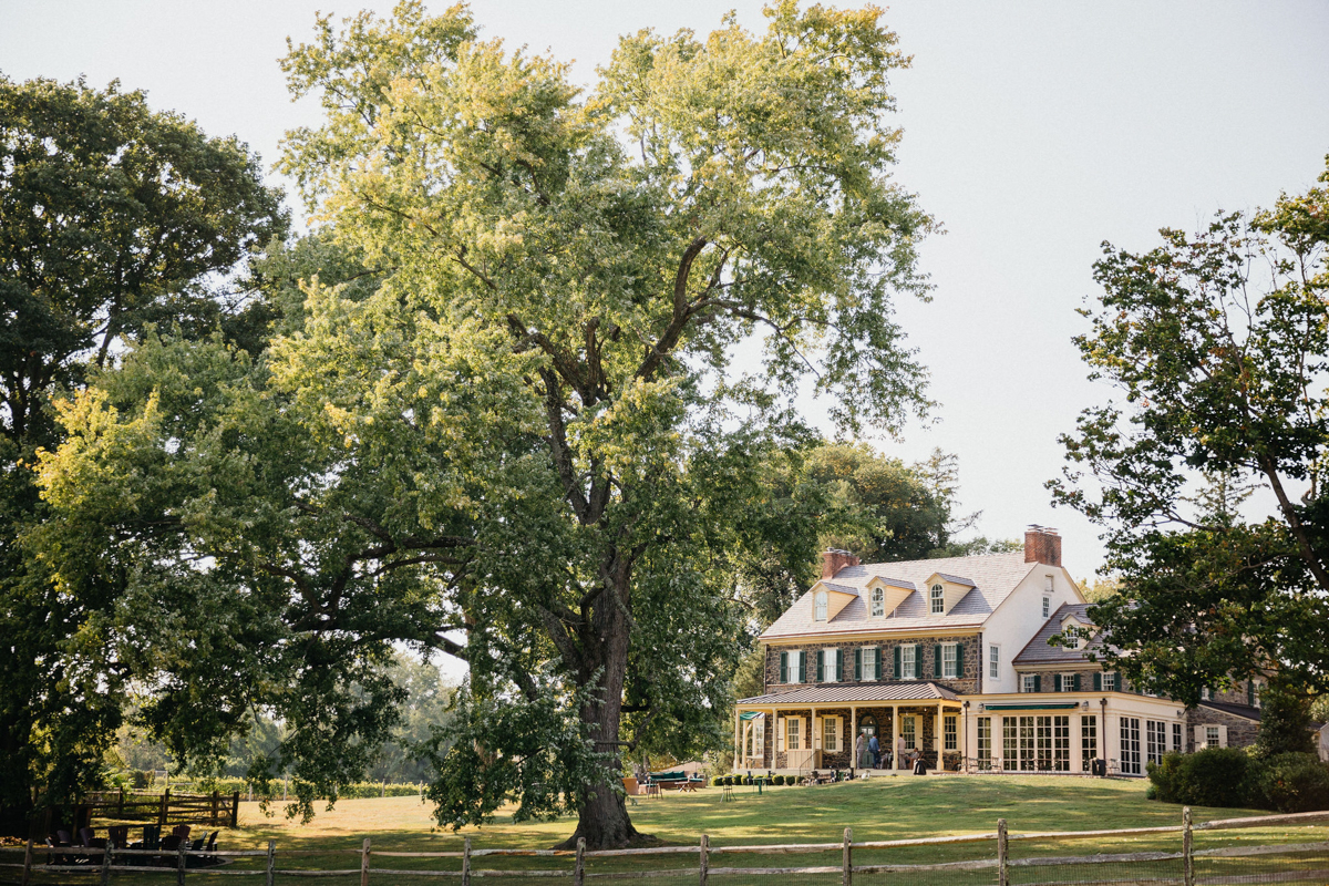 A dreamy outdoor wedding venue near Philadelphia, surrounded by lush vineyards.