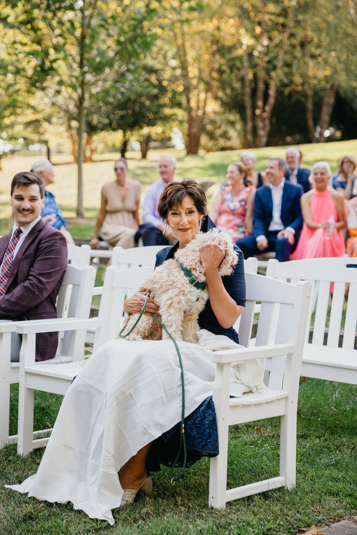 A heartfelt wedding ceremony under the trees at Grace Winery.