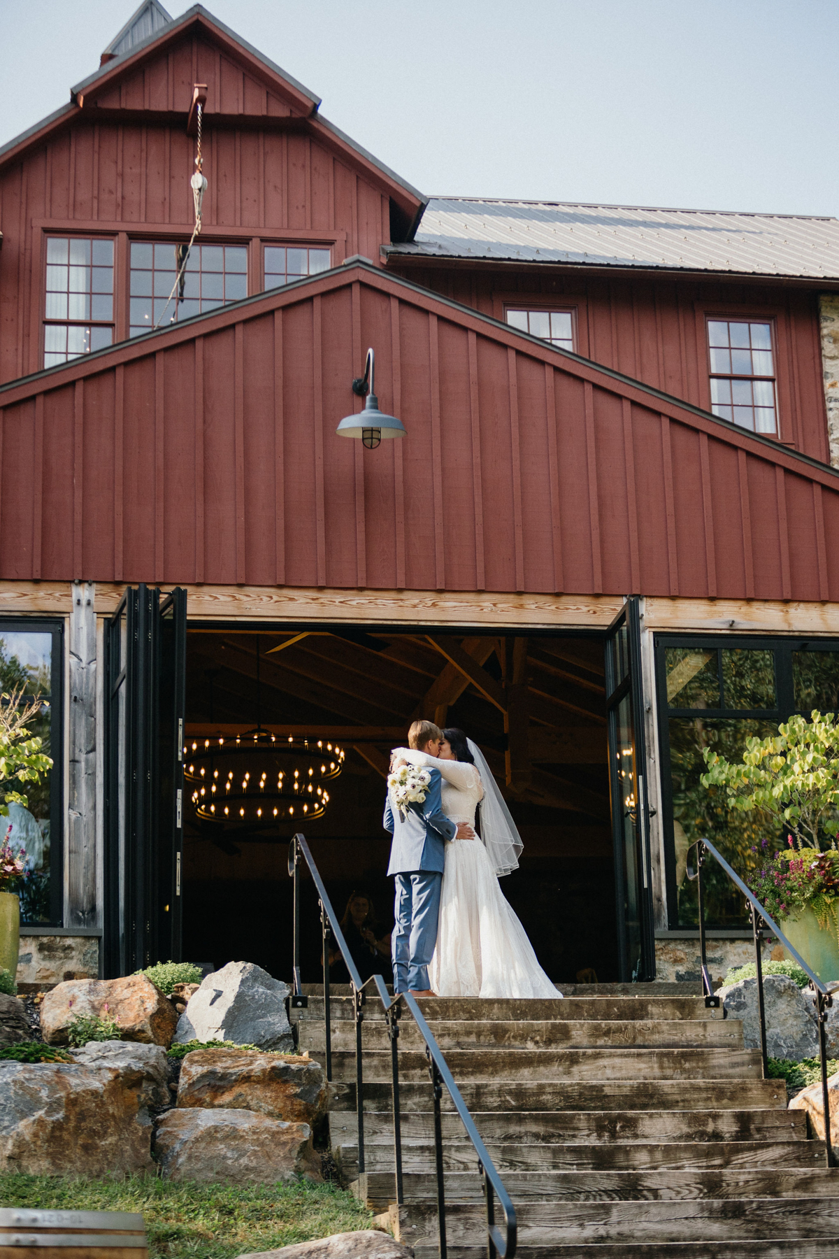 The perfect blend of rustic elegance at a vineyard wedding venue. 