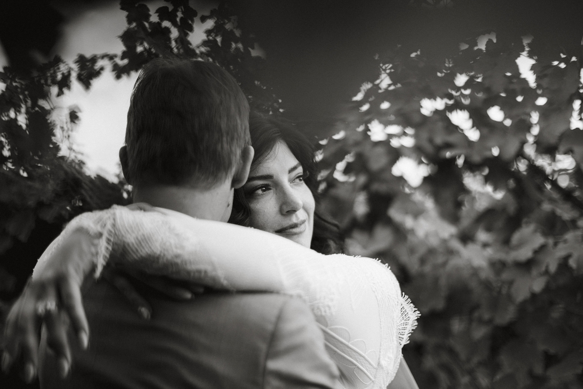 Motion blur candid of couple dancing on their wedding day. 