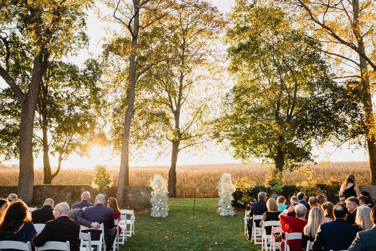 A European-style estate wedding venue just outside Philadelphia, full of charm.